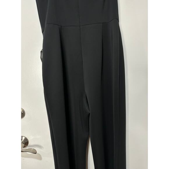 SHO by Tadashi Shoji Beaded Appliqué One-Shoulder Jumpsuit Size XL NWT - Picture 14 of 16